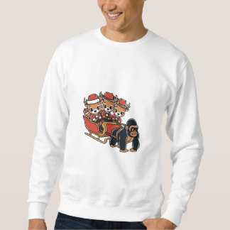 Sweatshirt Pas d'autre façon Gorilla Deer Christmas