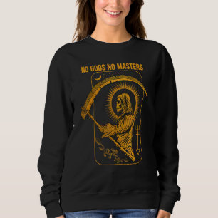 Sweatshirt Pas de dieux Pas de maîtres Satanic mal Baphomet T