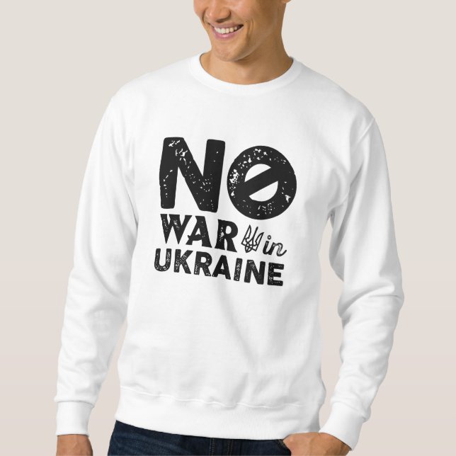 Sweatshirt Pas De Guerre En Ukraine (Devant)
