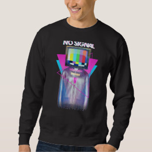 Sweatshirt Pas De Télévision De Signal Hors Air Man Glitch Va