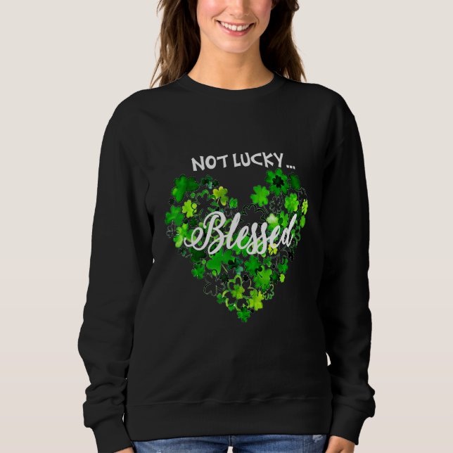 Sweatshirt Pas Lucky Juste Béni St patrick Femmes Chrétiennes (Devant)