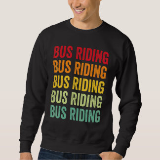 Sweatshirt Passionné de bus en bus dessin arc-en-ciel
