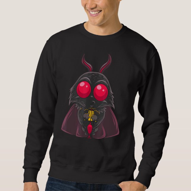 Sweatshirt Pastel Goth Mothman Lampe Folklore Cryptid Déplais (Devant)
