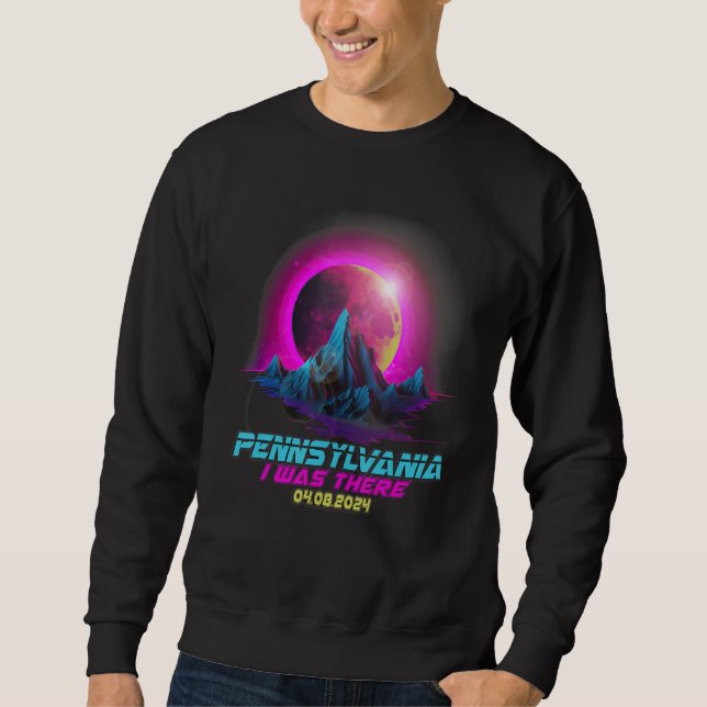 Sweatshirt Pastel Goth Vaporwave Total Solar Eclipse 2024 Pen (Devant)