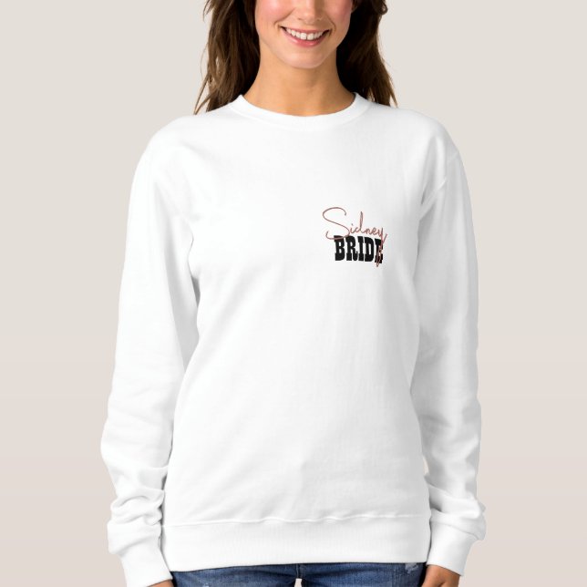 Sweatshirt Pastel Pink Bachelorette Dernière mariée de rodéo (Devant)
