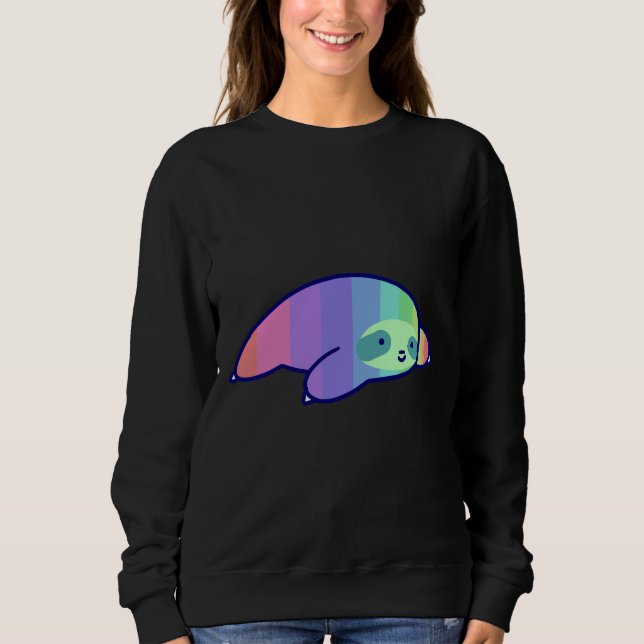 Sweatshirt Pastel Rainbow Sloth (Devant)