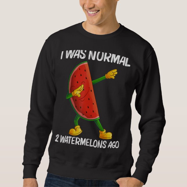 Sweatshirt Pastèque Pour Hommes Femmes Melon Fruit Plante (Devant)