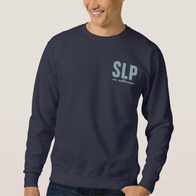 Sweatshirt Pathologiste du langage SLP personnalisé (Devant)