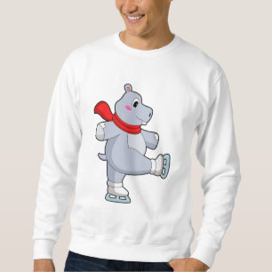 Sweatshirt Patinage sur glace Patins à glace Hippopotame