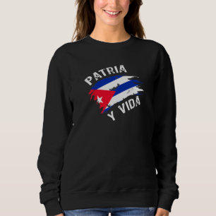 Sweatshirt Patria Y Vida Liberté Et Démocratie Pour Les Cubai