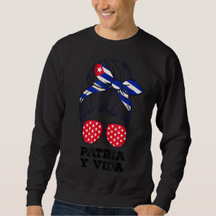 Sweatshirt Patria Y Vida Patriotique Femmes Libres Cuba
