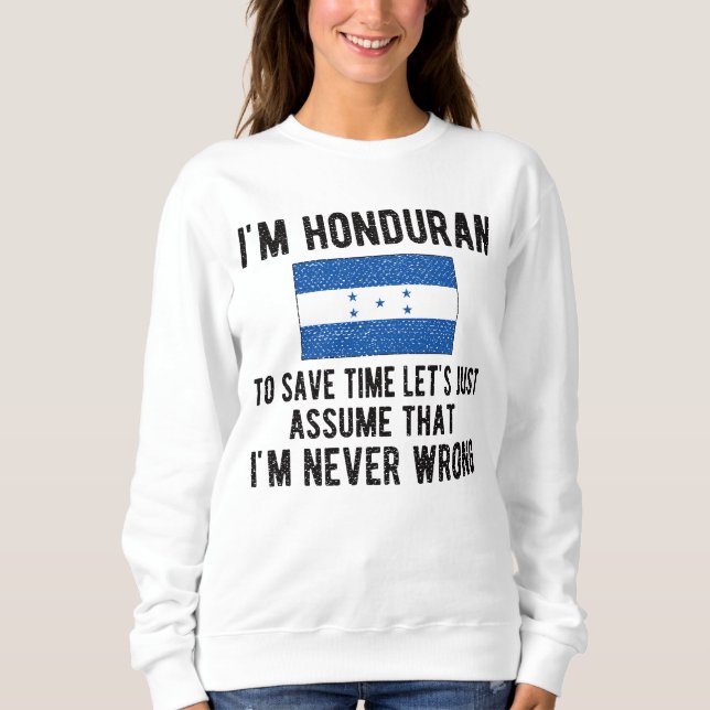 Sweatshirt Patrimoine hondurien Le Honduras porte le drapeau  (Devant)