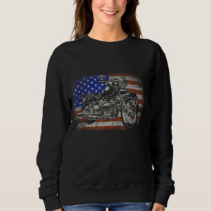 Sweatshirt Patriotique American Motorcycle Rider Cadeau US Dr