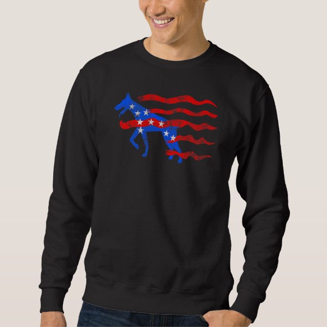 Sweatshirt Patriotique Doberman Pinscher (Devant)