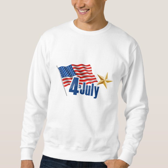 Sweatshirt patriotique masculin - 4 juillet (Devant)