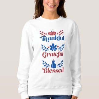 Sweatshirt Patriotique reconnaissant et béni