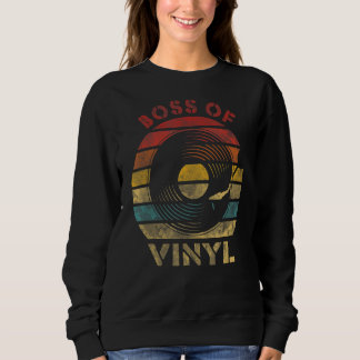 Sweatshirt Patron de Vinyle Disque Rétro Musique Vintage