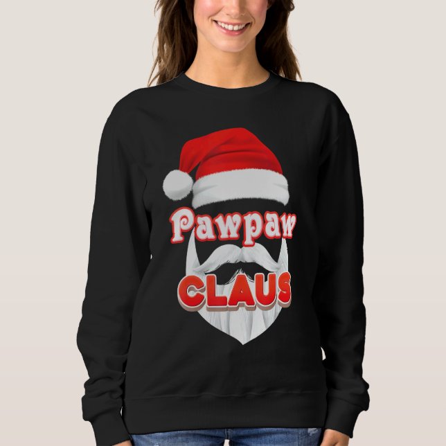 Sweatshirt Pawpaw Claus Noël Père Noël Face Joyeuse Sueur moc (Devant)