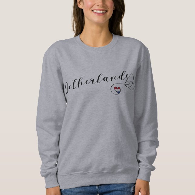 Sweatshirt Pays-Bas Heart Sweatshirt, néerlandais (Devant)
