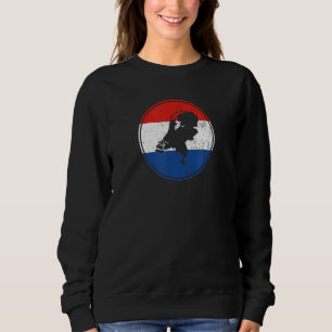 Sweatshirt Pays-Bas Map Vintage néerlandais