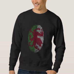 Sweatshirt Pays de Galles Drapeau Empreinte Pays Racines Souv