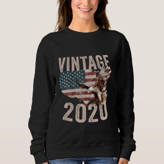 Sweatshirt Pays Drapeau Américain de l'aigle vintage 2020