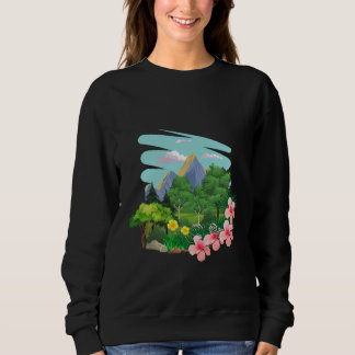 Sweatshirt Paysage de montagne tropicale