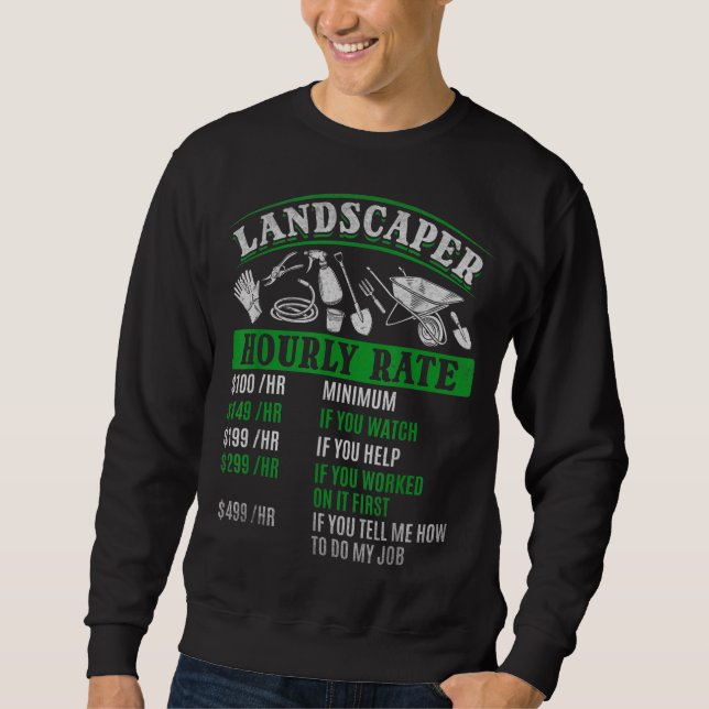 Sweatshirt Paysagère Horaire Jardinier Landscaping Landsc (Devant)