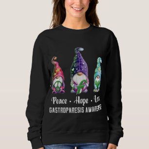 Sweatshirt Peace Hope Love Gnomes Gastroparesis Awareness