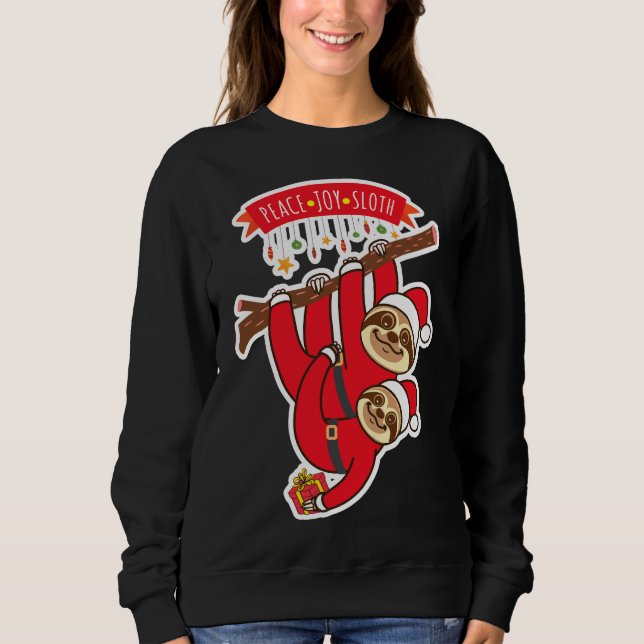 Sweatshirt Peace Joy Sloth (Devant)