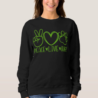 Sweatshirt Peace Love Chiens Maman Mama Chien Chien Chien Chi
