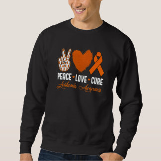 Sweatshirt Peace Love Cure Leukemia Awareness Month Warrior W