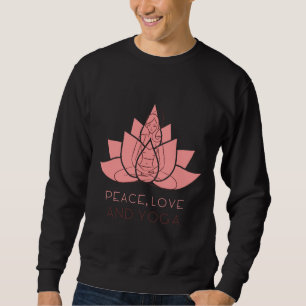 Sweatshirt Peace Love Et Yoga Yoga Asana Namaste Yoga Life B