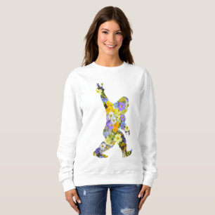Sweatshirt Peace Love Floral Bigfoot