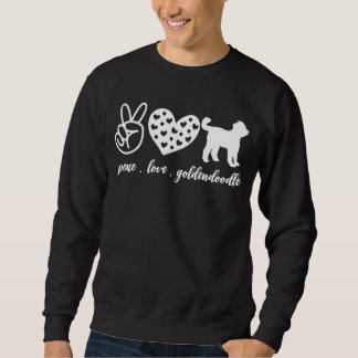 Sweatshirt Peace Love Goldendoodle Pour Filles Dames Doodle W