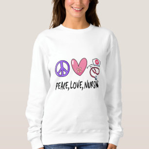 Sweatshirt Peace Love Nuring