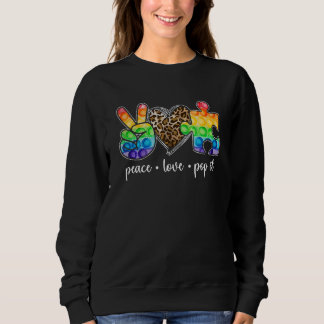 Sweatshirt Peace Love Pop It Puzzle Sensibilisation sur l'aut