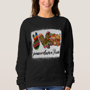 Sweatshirt Peace Love Purrito Cute Purrito Mardi Mexicaine F