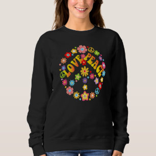 Sweatshirt Peace Sign Love 60s les années 70 Tie Dye Hippie C
