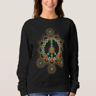 Sweatshirt Peace Sign Love 60s les années 70 Tie Dye Hippie H