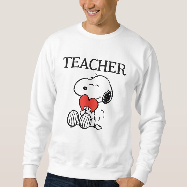 Sweatshirt Peanuts | Snoopy Heart Hug Teacher (Devant)