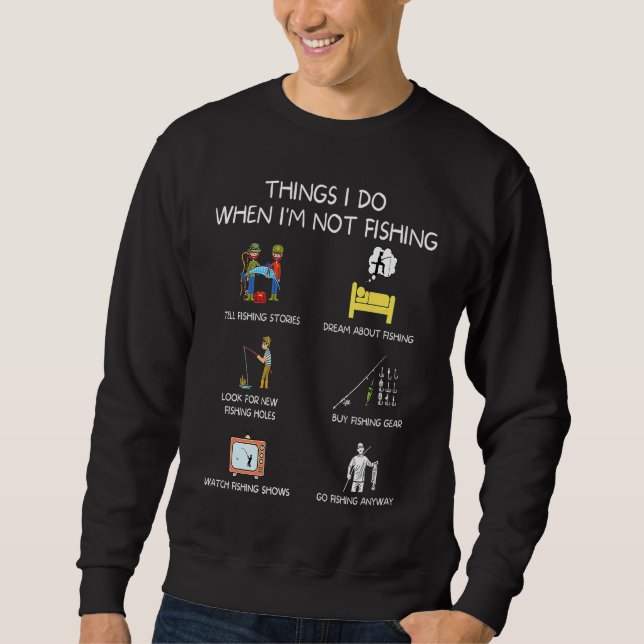 Sweatshirt pêche à la basse louche pêcheur pêche à la truite  (Devant)