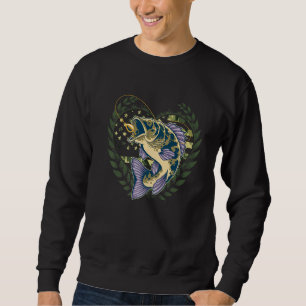 Sweatshirt Pêche Camouflage US Drapeau américain basse Poisso
