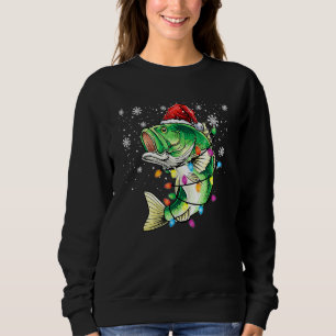 Sweatshirt Pêche de Noël Bass Pécheur  Arbre de Noël F