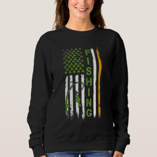 Sweatshirt Pêche Irlandais Saint Patricks Day Us Drapeau