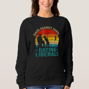 Sweatshirt Pêche Papa contre les fils qui fréquentent les lib