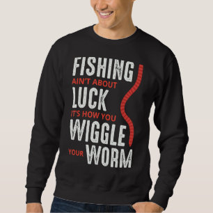 Sweatshirt Pêche Papa Fish Worm Activité Hobby extérieur Sayi