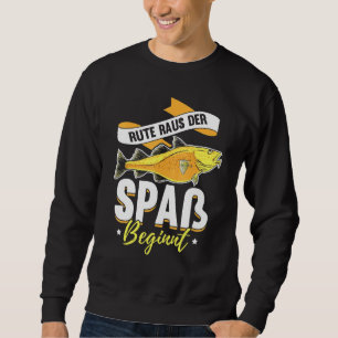Sweatshirt Pêche Sortir Le Plaisir Commence Fischer Dit