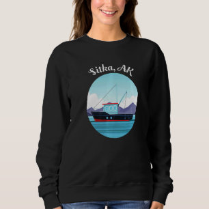 Sweatshirt Pêcheur de bateau de pêche de Sitka Alaska