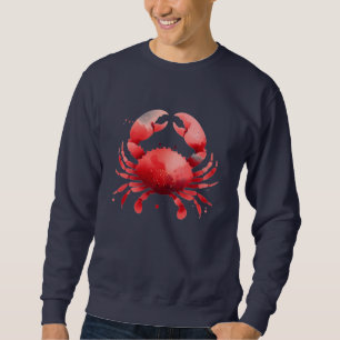 Sweatshirt Pêcheur Nautique De Crabe Rouge